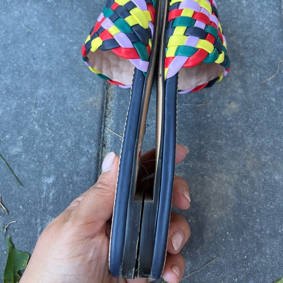 J.CREW Cora slide sandals in rainbow check - SIZE 6 - Picture 7 of 10